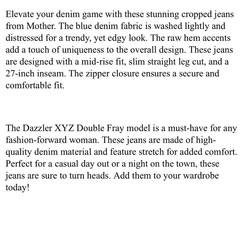 Mother Distressed Jeans Straight Leg Dazzler XYZ Double Fray Helter Skelter 27 - Picture 10 of 10